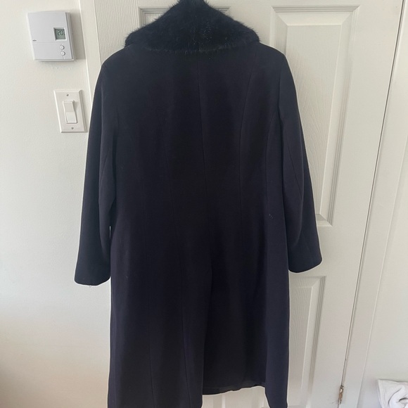 Cashemere blend navy women’s coat - Picture 3 of 7